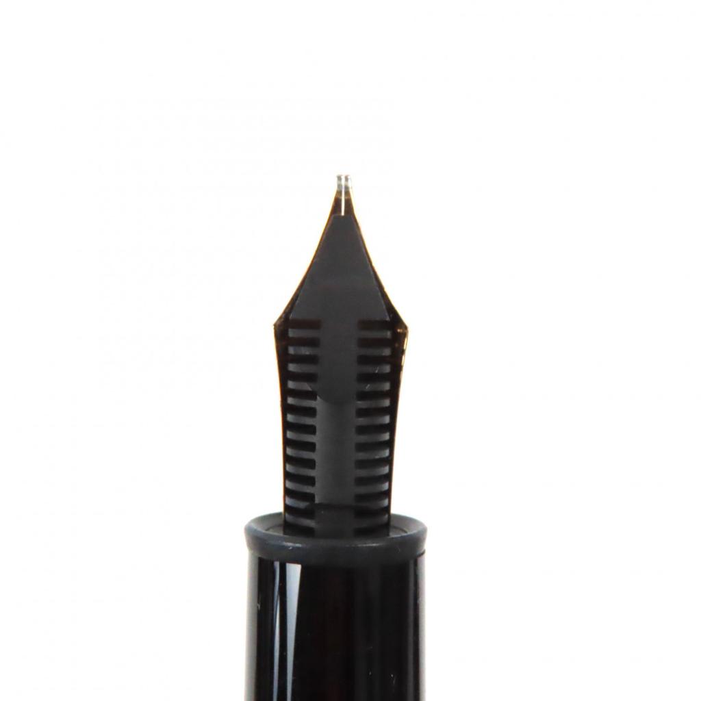 Very Good MONTBLANC Fountain Pen Meisterstck 146 White Star Black Gold 14K Mens Used