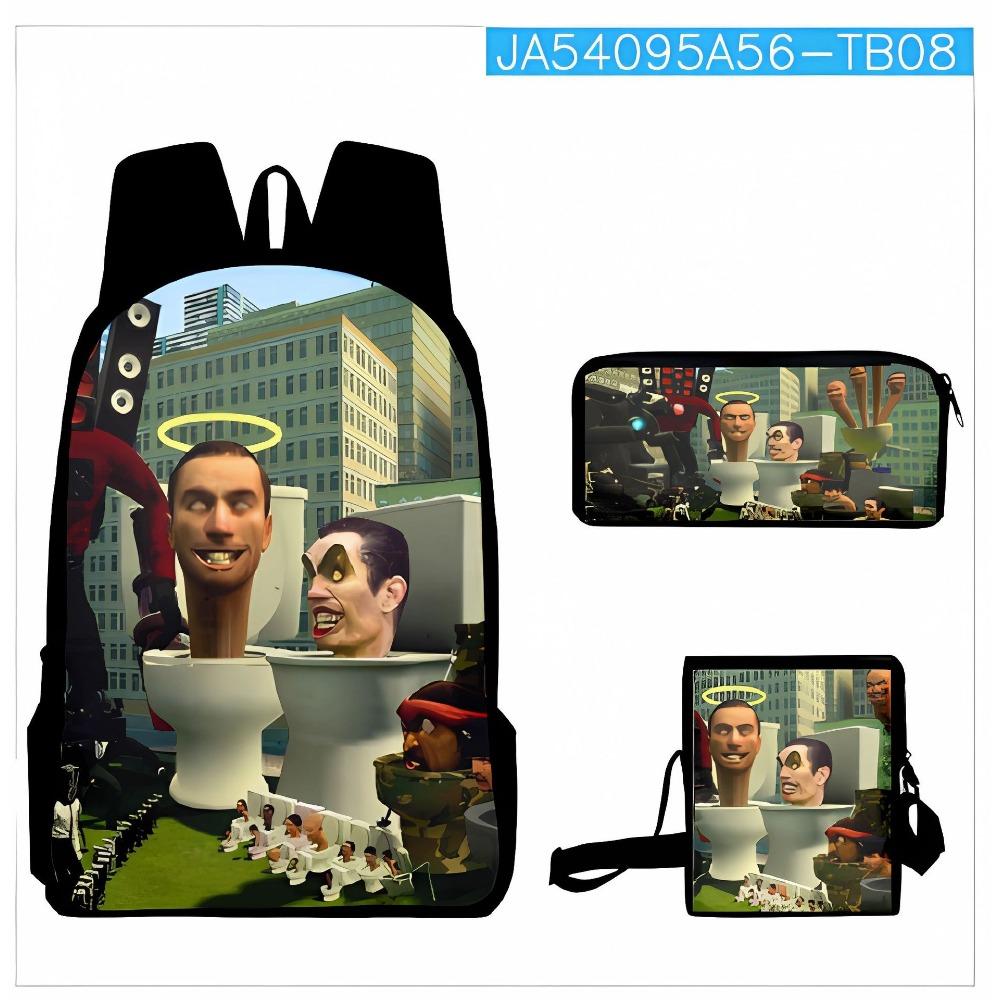 Peripheral Toilet Trend Ins Backpack European and American Retro School Bag Toilet Man Bag