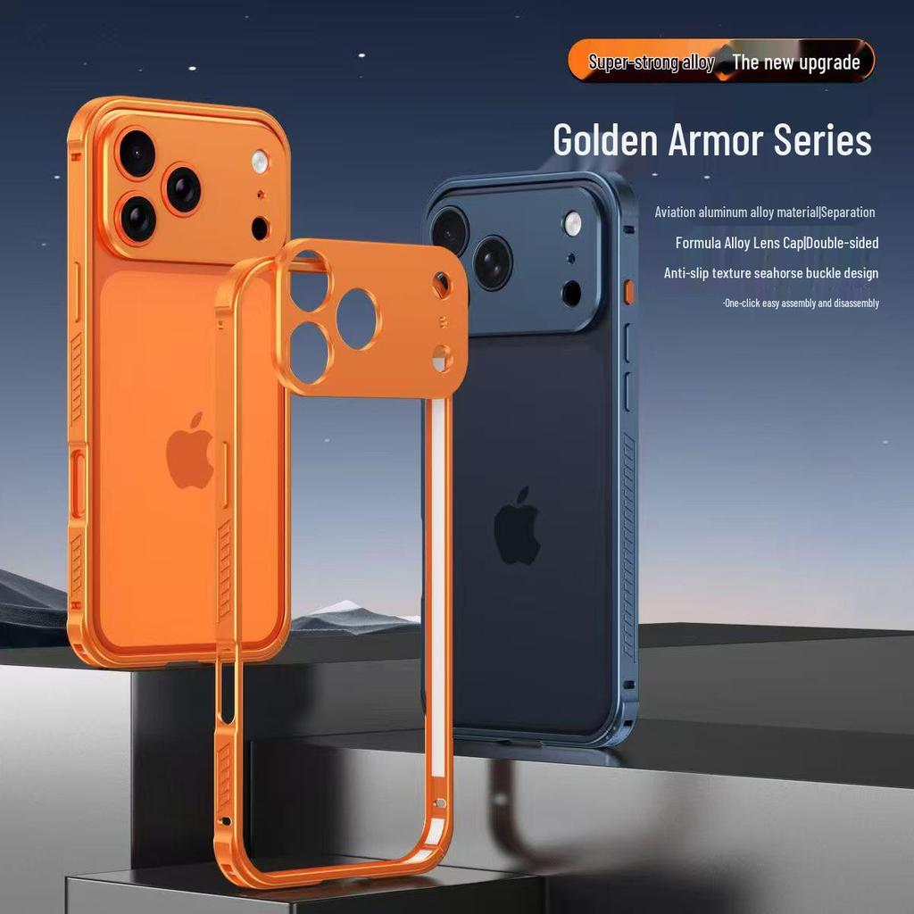Apple iPhone 15 Pro Max Metallrahmen mit Objektivabdeckung Hülle