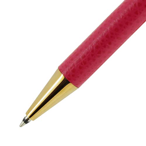 Color Chart Leather-Wrapped Ballpoint Pen (Peony Bouquet)