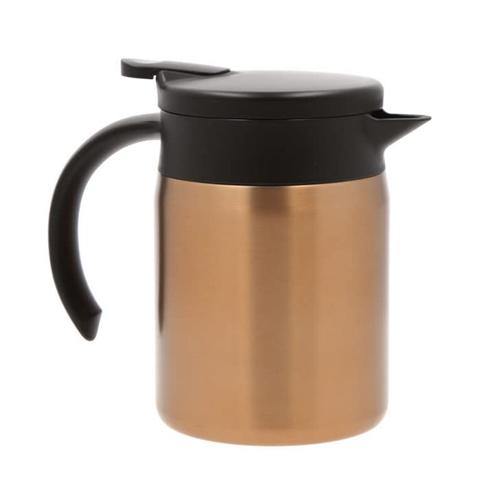 CB Japan QAHWA Coffee Insulated Pot, 600ml, Copper Gold, with Teflon-Coated Interior