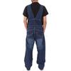 Calças de Trabalho Jeans Street Masculinas Soltas Multibolsos Casual Workwear Macacão com Suspensórios