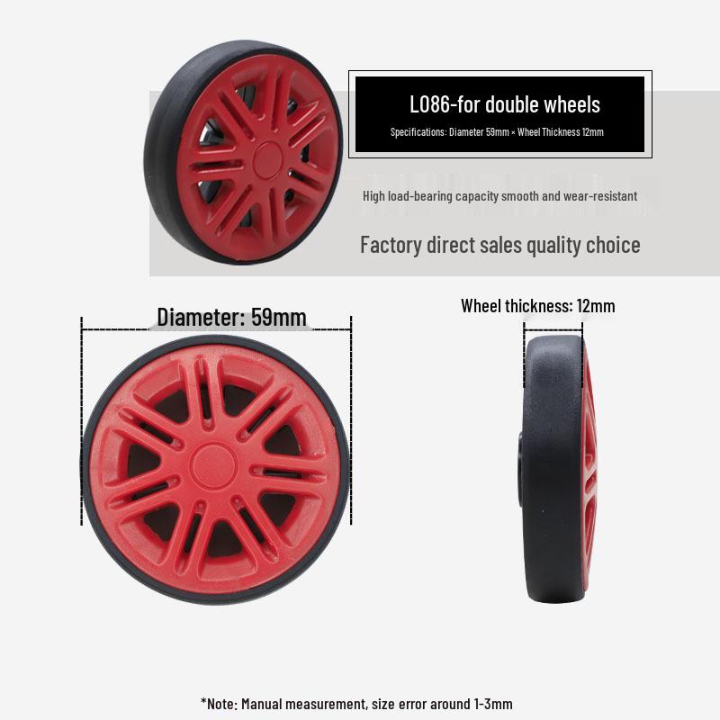 Universal Wheel Replacement for Luggage Suitcase: Leather Caster Rubber Roller Rim Repair Accessories