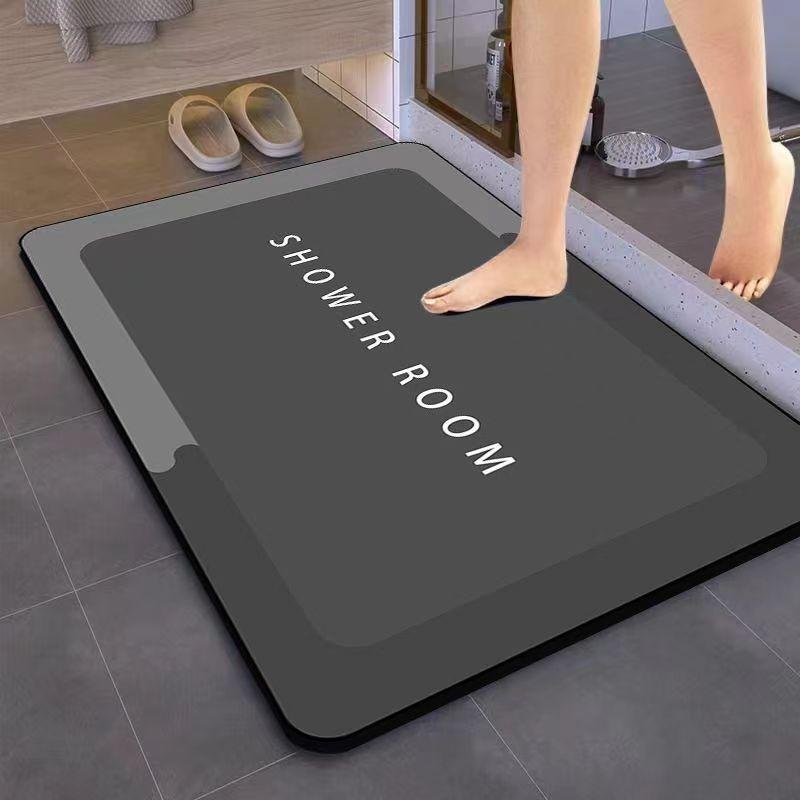 Diatomite Earth Bath Mat Anti Slip Absorbent Floor Mat Quick Dry Foot Carpet Shower Laundry Toilet Bedroom Kitchen Doormat 1PC
