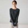 Women's 100% Pure Cashmere Round Neck Minimalist Sweater - Soft, Skin-Friendly, Slim-Fit Pullover Knitwear.