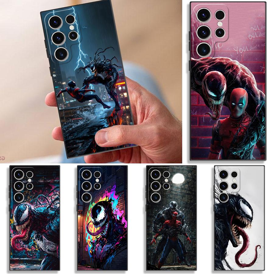 Marvel Cool Venom Case for Samsung Galaxy S26 S10 S9 S24 Plus Note 20 Ultra 8 9 10 S25 Ultra S23 S21 FE S20 Funda Phone Cover