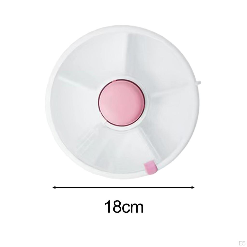 Divided Serving Tray Candy and Nut Dishes Leakproof Rotating Snack Plate Appetizer with Lid for