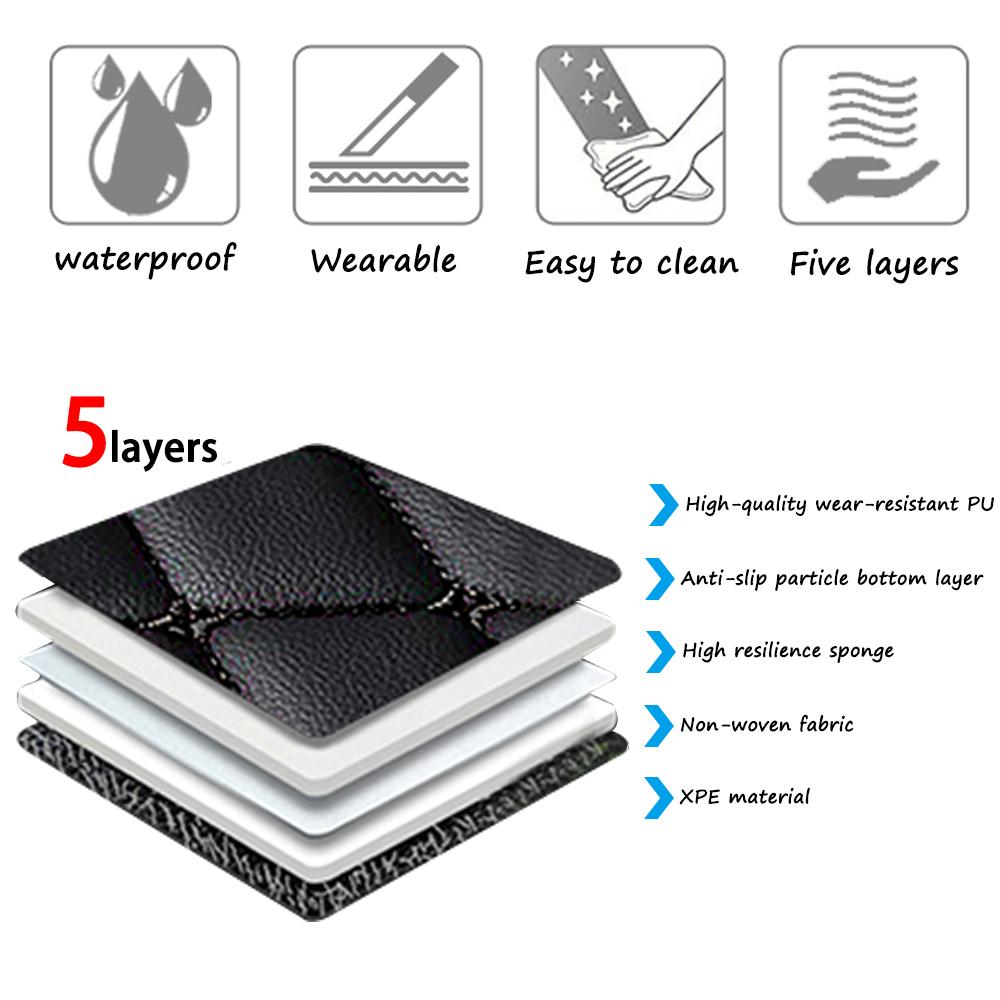 5 PCS Tapis de Sol Universels pour Voiture Tapis Imperméables Intérieur Automobile Ensemble Complet Conduite à gauche