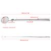 Telescoping Inspection Mirror Round Mirror Stainless Steel Inspection Tool with Long Handle Suitable for Auto Car
