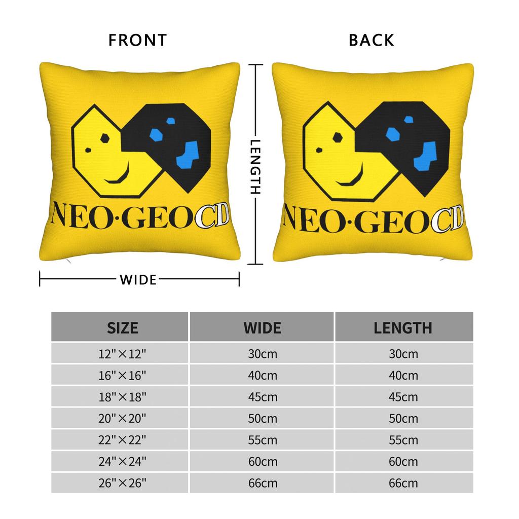 Neo Geo Cd Logo Pillowcase Soft Polyester Cushion Cover Decorative Pillow Case Cover Home Drop Shipping 45*45Cm