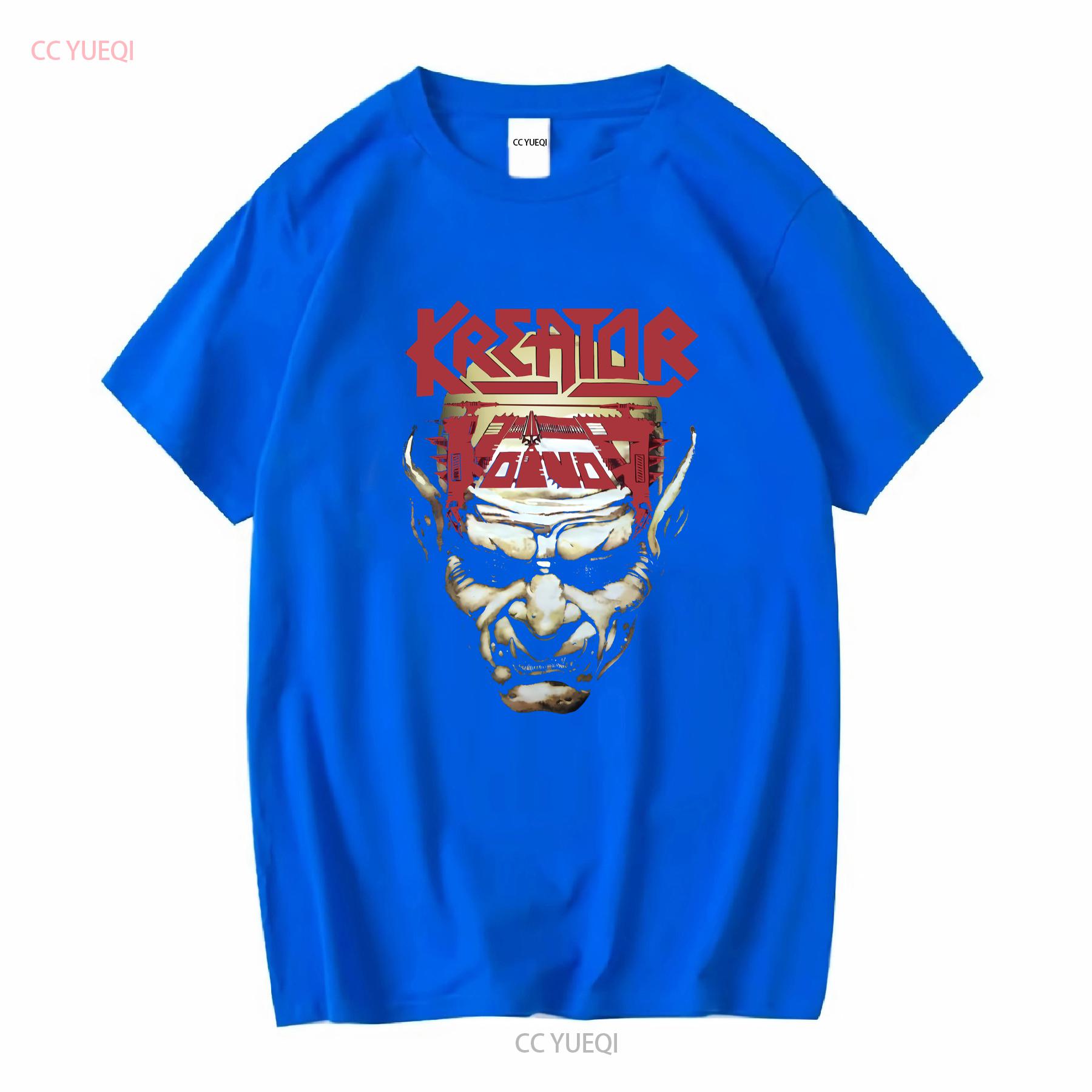 

Remake 2 sided Kreator X Voivod Tour t shirt band TE5483 vintage Washed Versatile Soft designer clothes Stylish homme S