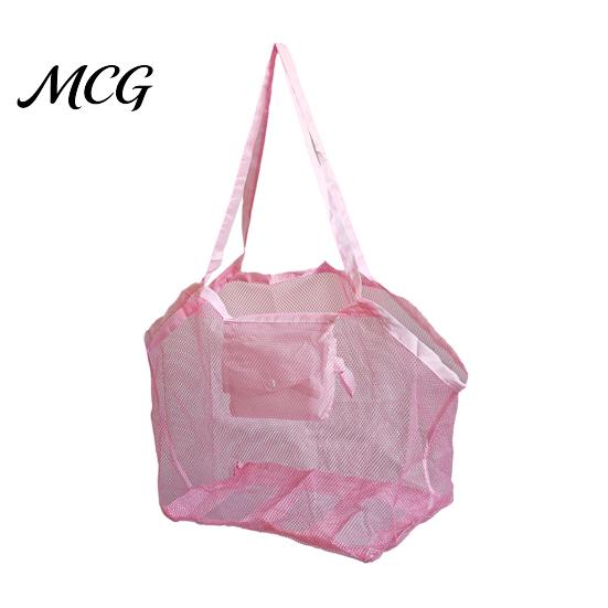 Faltbare Reisetasche Strand-Aufbewahrungstasche, Leichte Netz-Atmungsaktive Essentials Einfach zu tragende Tasche, für Outdoor-Partys Platzsparend