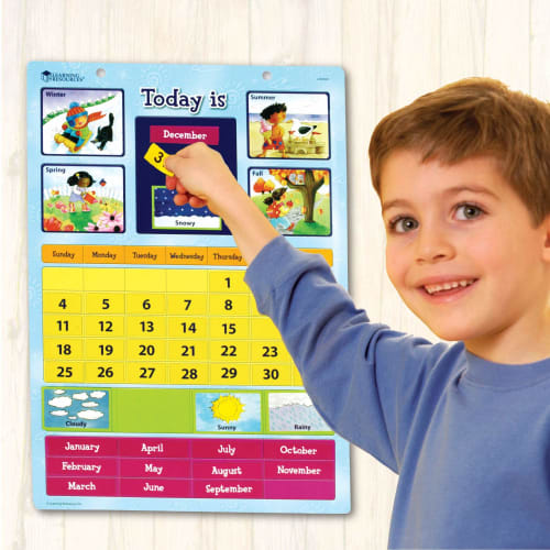 Learning Resources English Teaching Materials English Calendar Magnetic Japanese Guide Included 30x42cm Genuine LSP0504-J