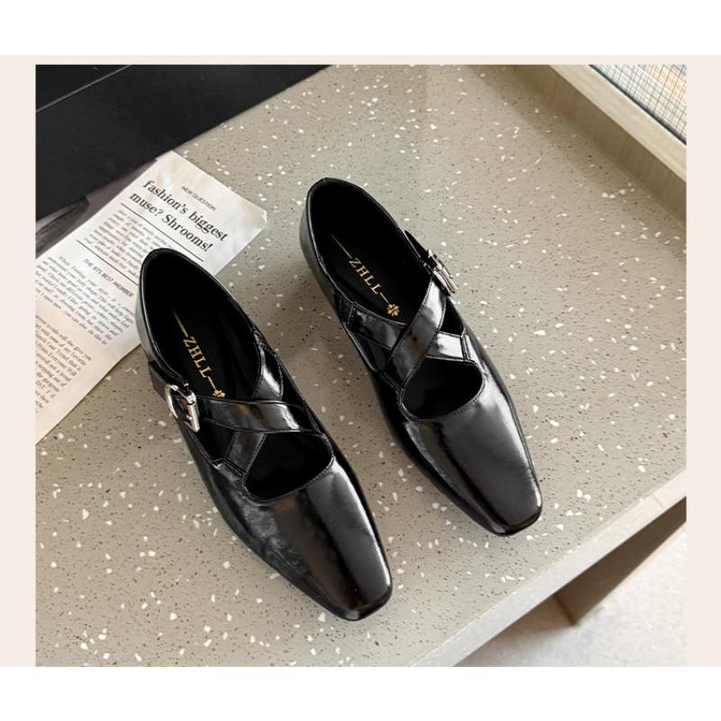 

Новые ретро туфли на одной платформе туфли Мэри Джейн с мягкой подошвой расширенная передняя часть большого размера женская обувь 35 чёрный