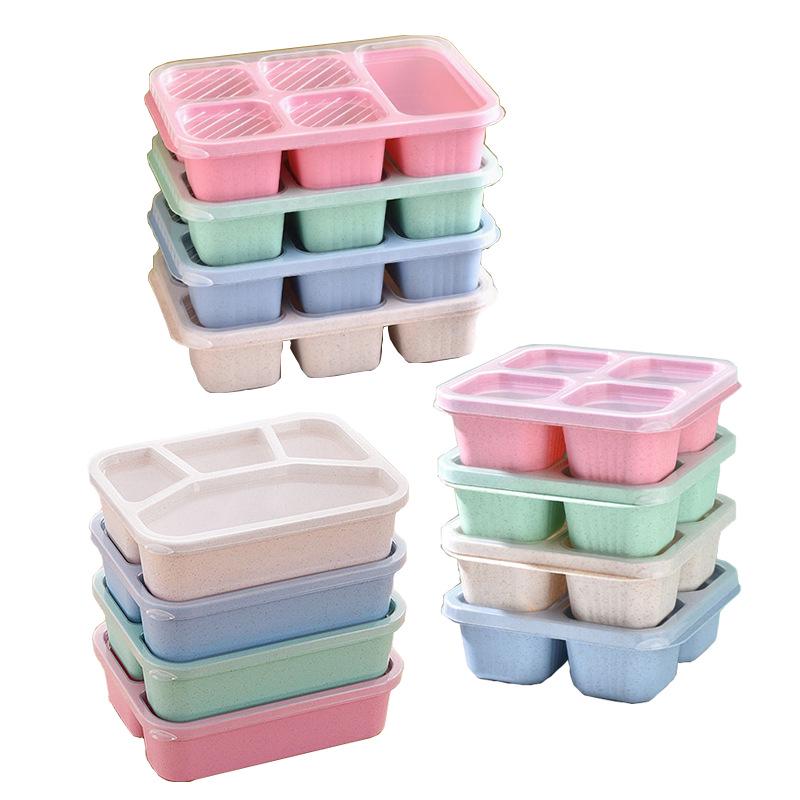 Wheat Straw Lunch and Snack Container with Compartments