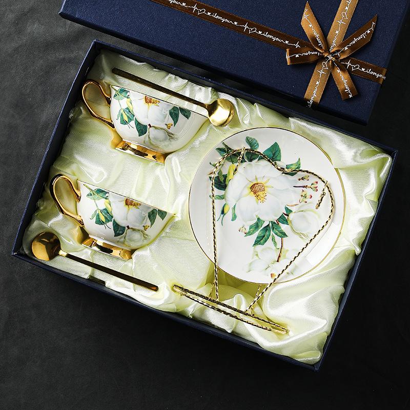 Strictly selected bone china European coffee cup and saucer set bone china ceramic British cup afternoon tea tea set gift box Gao Yan
