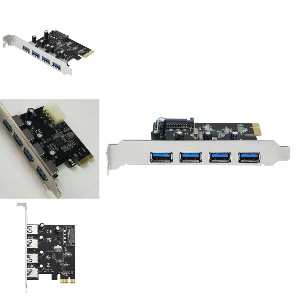 Pcie Usb30 Expansion Card With Four Ports For Desktop Computer Data Transfer