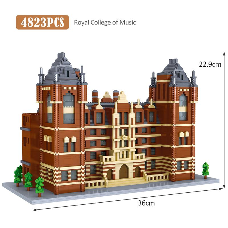 5379PCS City Mini World Famous School Series Architecture Model Building Blocks Educational Bricks Toys for Children Gifts