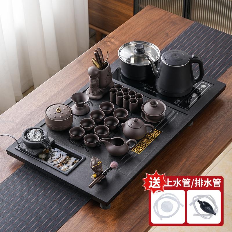 new automatic tea set ceramic household integrated flowing water tea tray kung fu imitation Wujinshi tea table