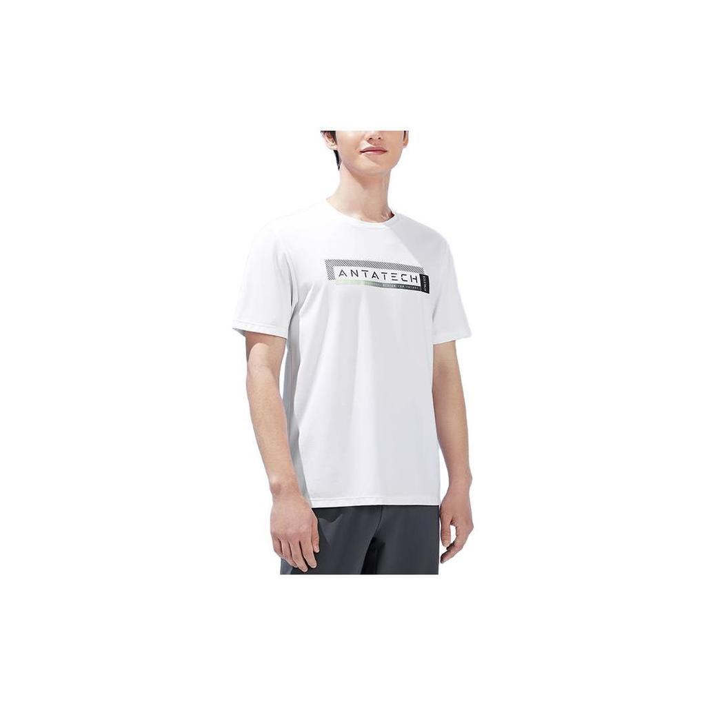 Anta T Shirts Men's White Crew Neck Moderate Straight Fit 152327109-1