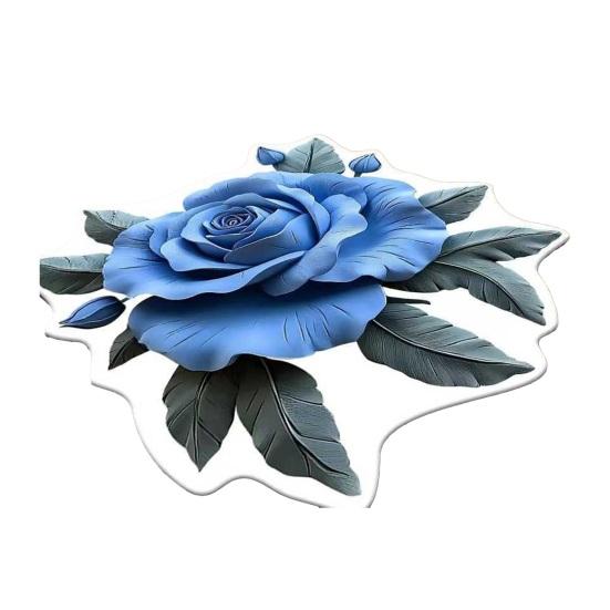 Floor Mat 3D Flower Pattern Water-Repellent Bathroom Rug with Anti-Slip Base High-Density Crystal Velvet Bath Mat