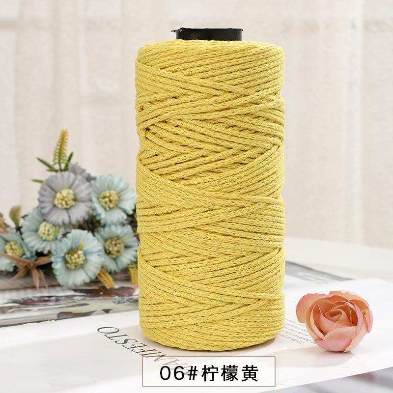 150g/150m 2mm Round Strand Hollow Yarn,European Hook Bag Core Diy Thread,Many Colors,Hand-knitted Crochet Matching Crocheting