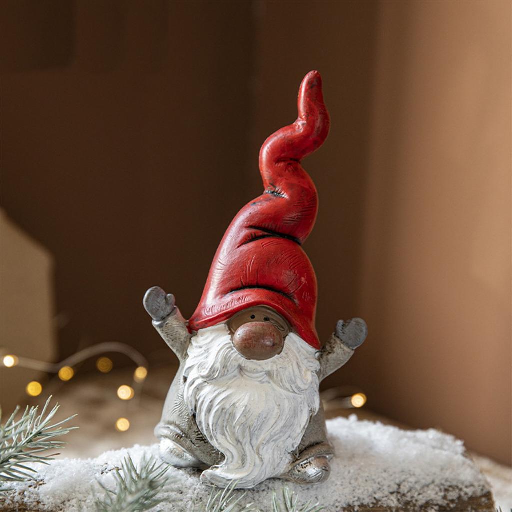 Vánoční malované pryskyřičné ozdoby trpaslíků Vánoční dekorace Doplňky Rekvizity pro rozvržení stolní scény