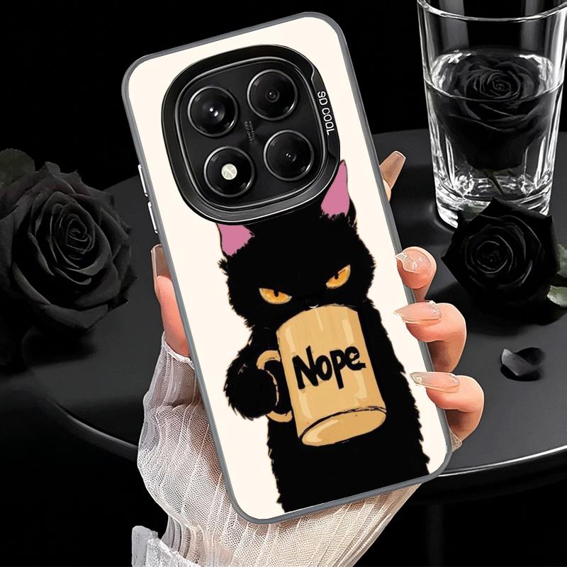 Schwarze Katze Cartoon Niedlich Weiche Handyhülle für Samsung Galaxy S24 S25 FE S26 Edge S23 Ultra S22 Plus S21 + Stoßfeste Hülle Rückseite Sie