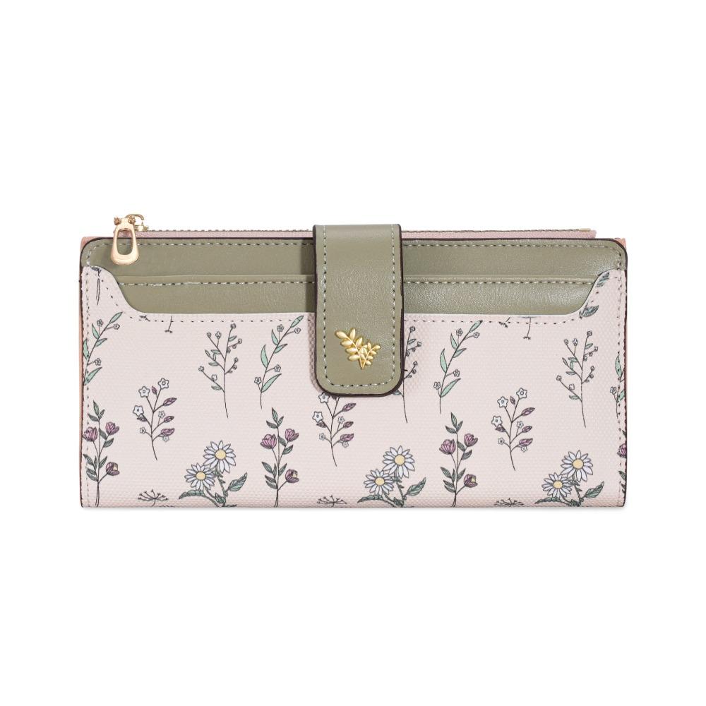 Organ Card Holder Portable Women Long Wallet Flower Card Pouch Multiple Cards Purse Korean Style Classic Clutch Money Bag Dating