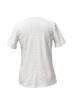 Autumn New Style Pure Color Jacquard V-neck Button Short-sleeved T-shirt Top