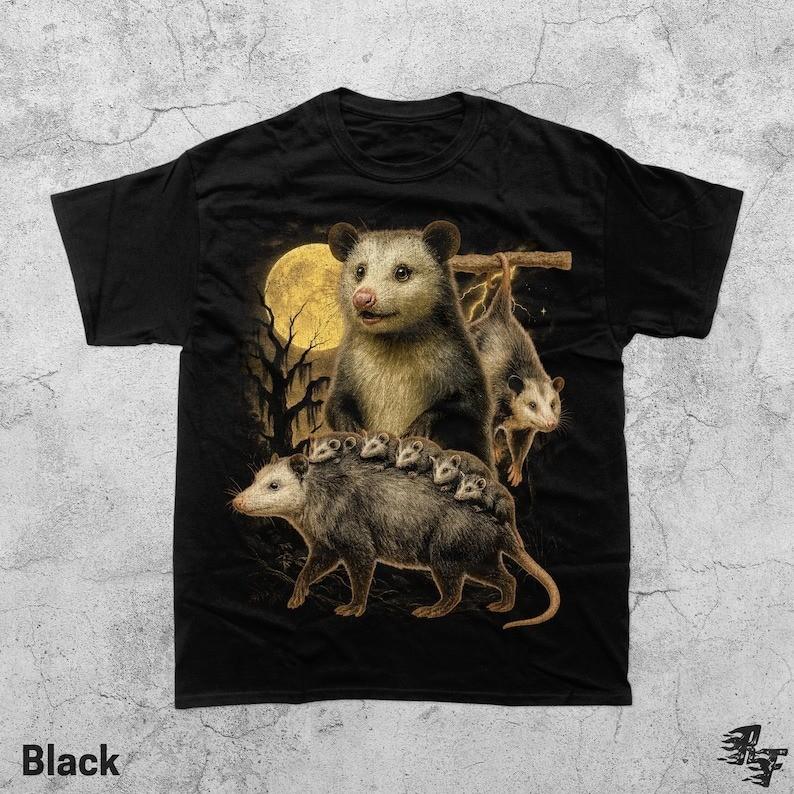 Vintage 90s Opossum TShirt Retro Wildlife Graphic Tee Baby Possum Nature XXXXL