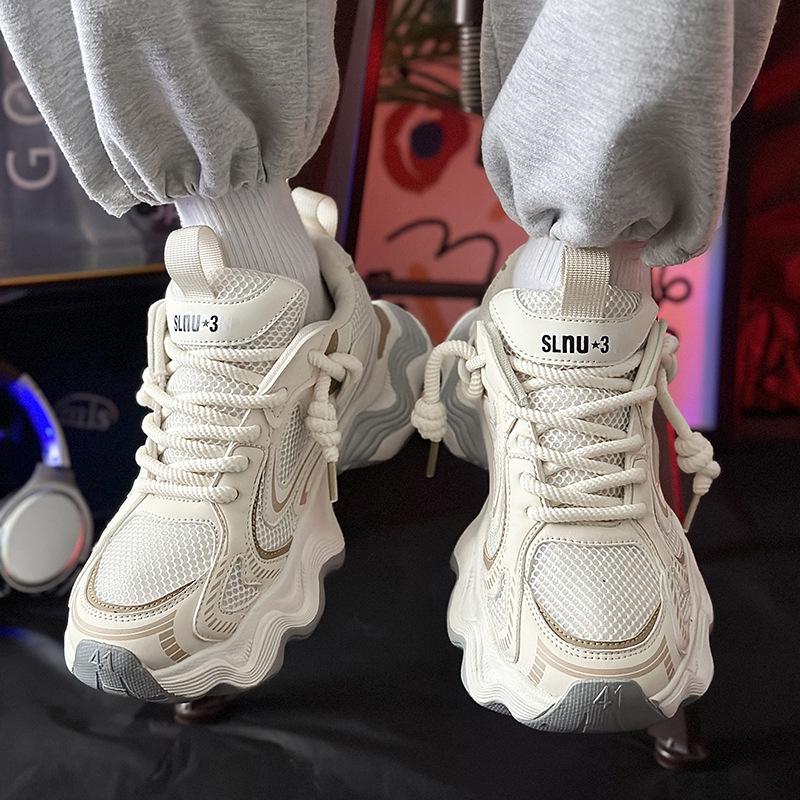 Men's Fashion Brand 2025 Spring Stylish Breathable Height-Increasing Casual Sports Sneakers