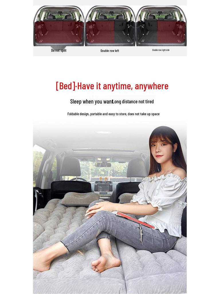 SUV Rear Seat Inflatable Mattress: Travel Bed for Self-Driving Tours and Off-Road Vehicles