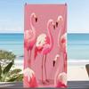 Rosa Flamingo Print Strandtuch Tropischer Sommer Übergröße Vogel Stranddecke Schnelltrocknend Leicht Saugfähig Handtuch für Strand