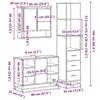 VidaXL Ensemble De Meubles De Salle De Bain 3 Pcs Chêne Sonoma, Armoire De Salle De Bain, Armoire De Rangement De Toilette, 3301181