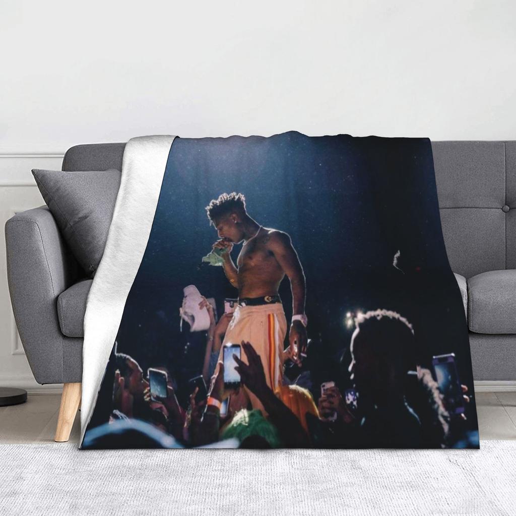 YoungBoys Rapper Musikdecken Plüsch-Kuscheldecken Schlafzimmer Sofa Bedruckte Leichte Tagesdecken
