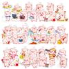 50 Stück Cartoon Rosa Schwein PVC Aufkleber Ästhetisch Bunt DIY Klebrige Dekoration Scrapbooking Handbuch Zubehör