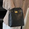 Rhombus Foreign Style Retro Small Bag Women's 2025 Autumn New High-value Shoulder Messenger Bag Portable Bucket Bag
