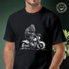 Men Cotton Casual T-shirts Bigfoot Riding A Motorcycle Bike Tee Men S Summer Cycling Sportswear
