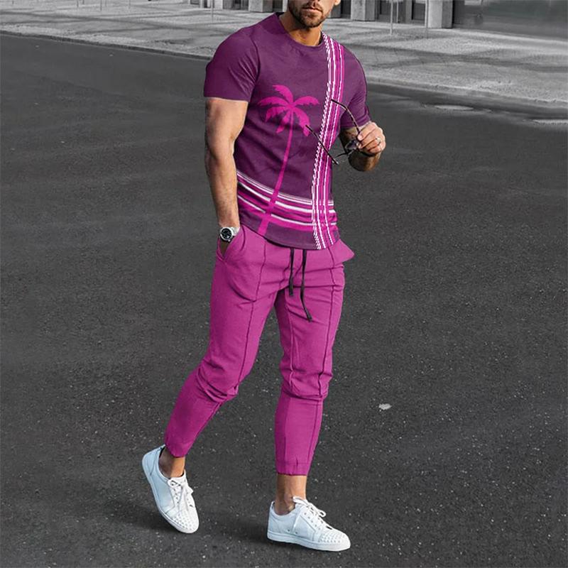 

Мужская футболка Hawaii, брюки, спортивный костюм с принтом Coconut Tree 3D, футболки, брюки, комплект из 2 предметов, уличная одежда, свободные костюмы, спортивная одежда 4XL