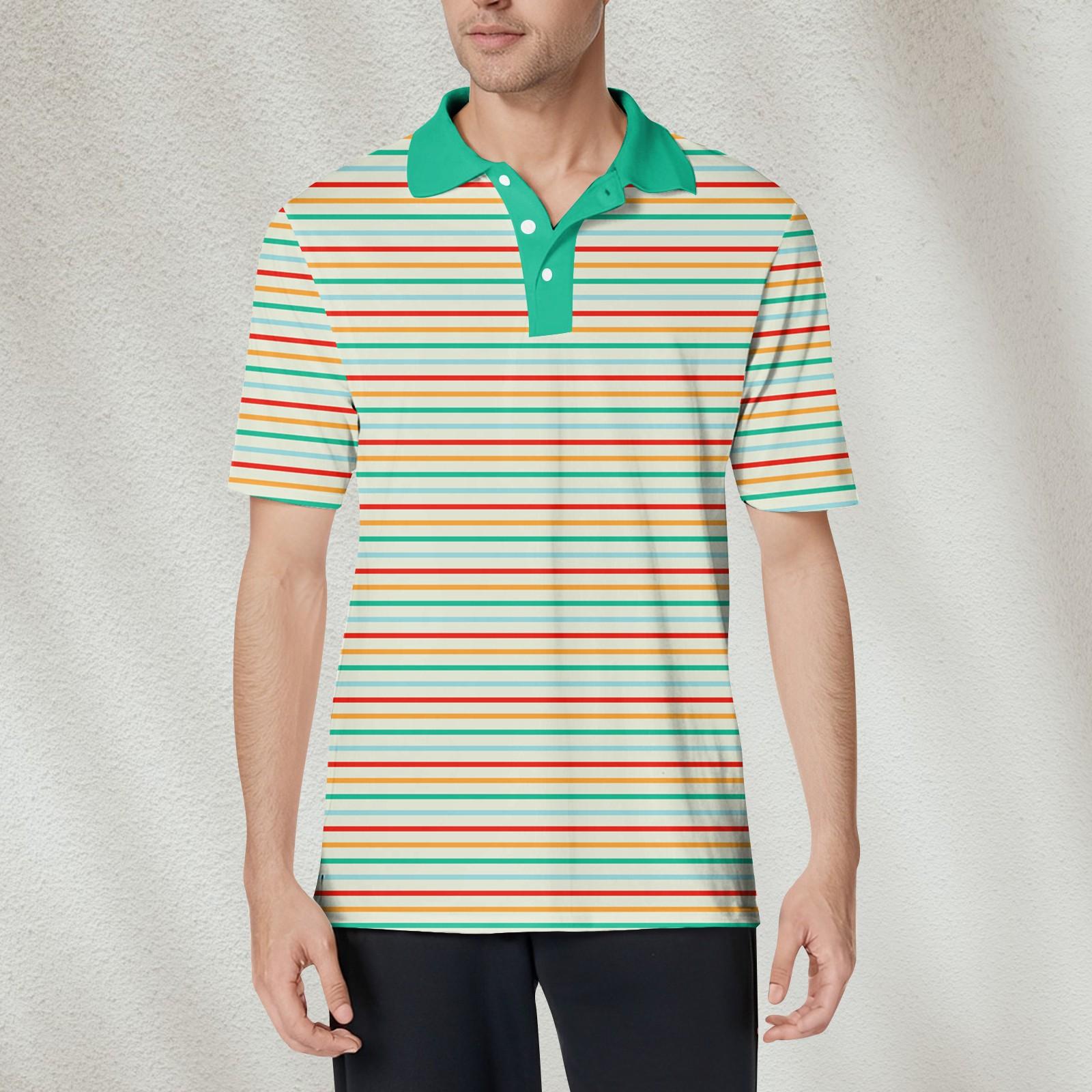 

Мужская модная рубашка с коротким рукавом из мягкого хлопкового воротника с принтом L жёлтый