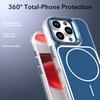 For iPhone 16 Pro Max Case Compatible with MagSafe Lens Kickstand TPU Acrylic Phone Cover with Matching Hand Strap