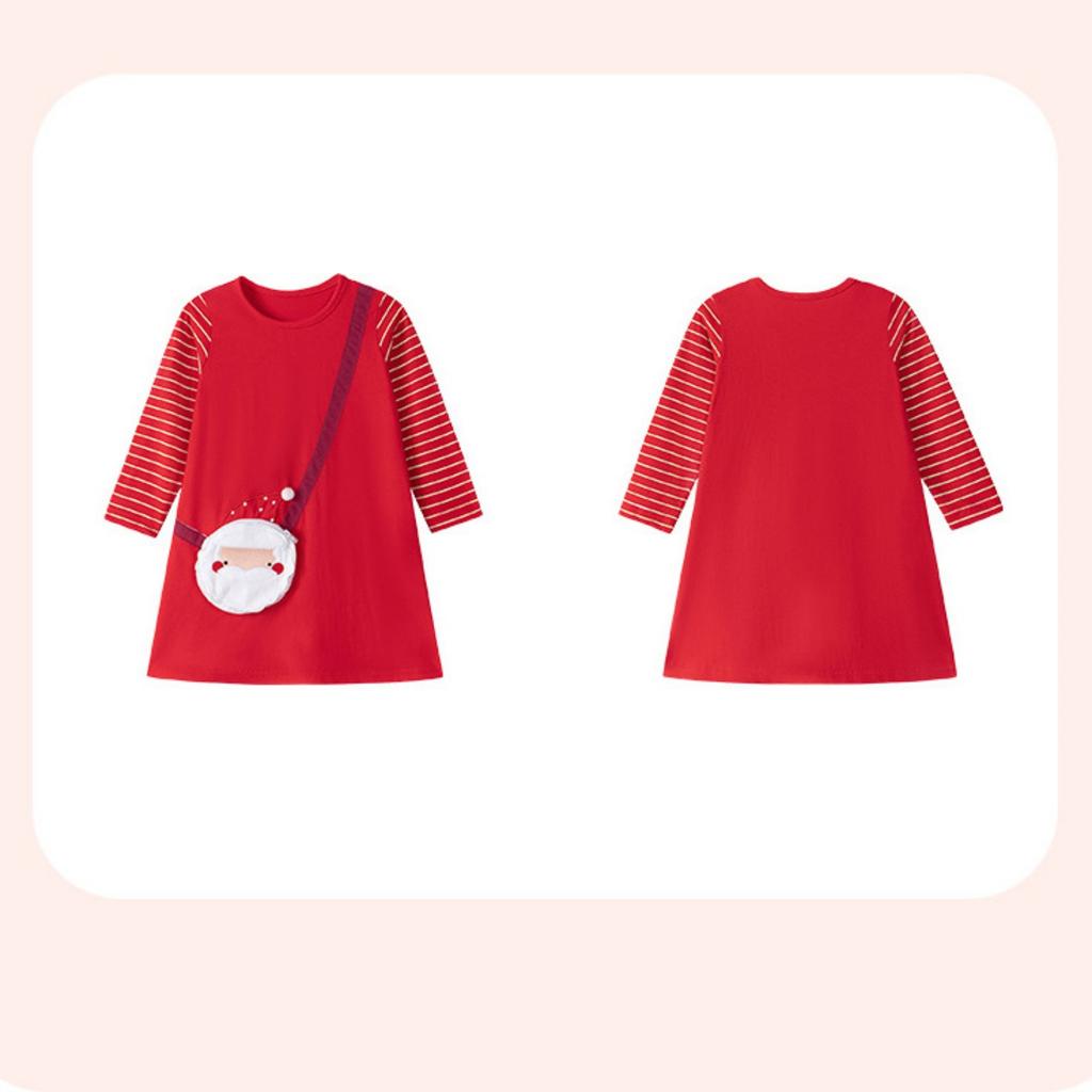 Girls Long Sleeve Christmas Dress - Cotton Fall Party Outfit