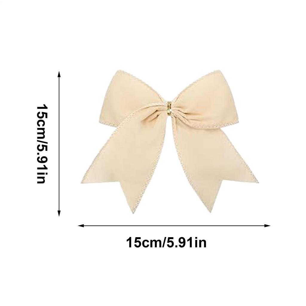 4PCS Christmas Velvet Bows Rustic Wreath Bows Vintage Xmas Ribbon Bow Holiday Ornaments Christmas Tree Garland DIY Craft
