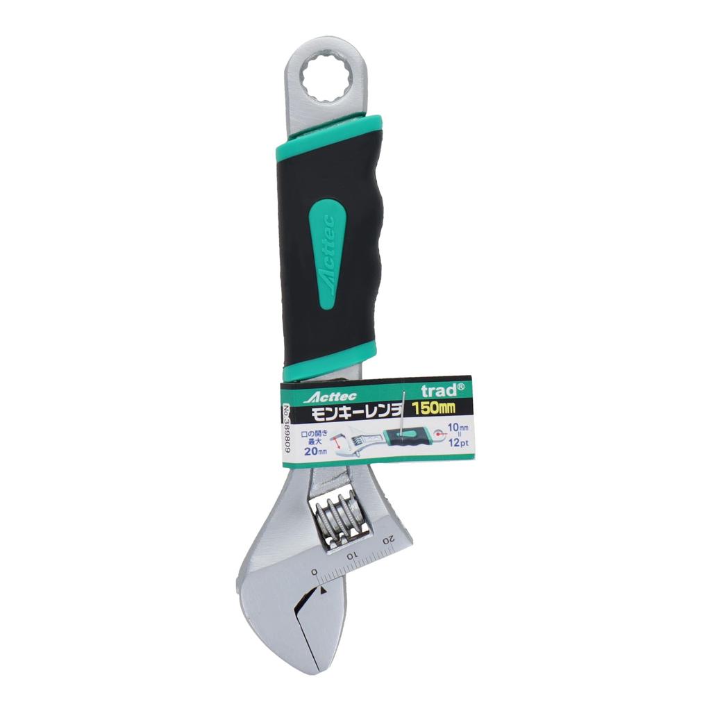 Sankyo Corporation Trad Acttec Adjustable Wrench, 150mm, ACT-150