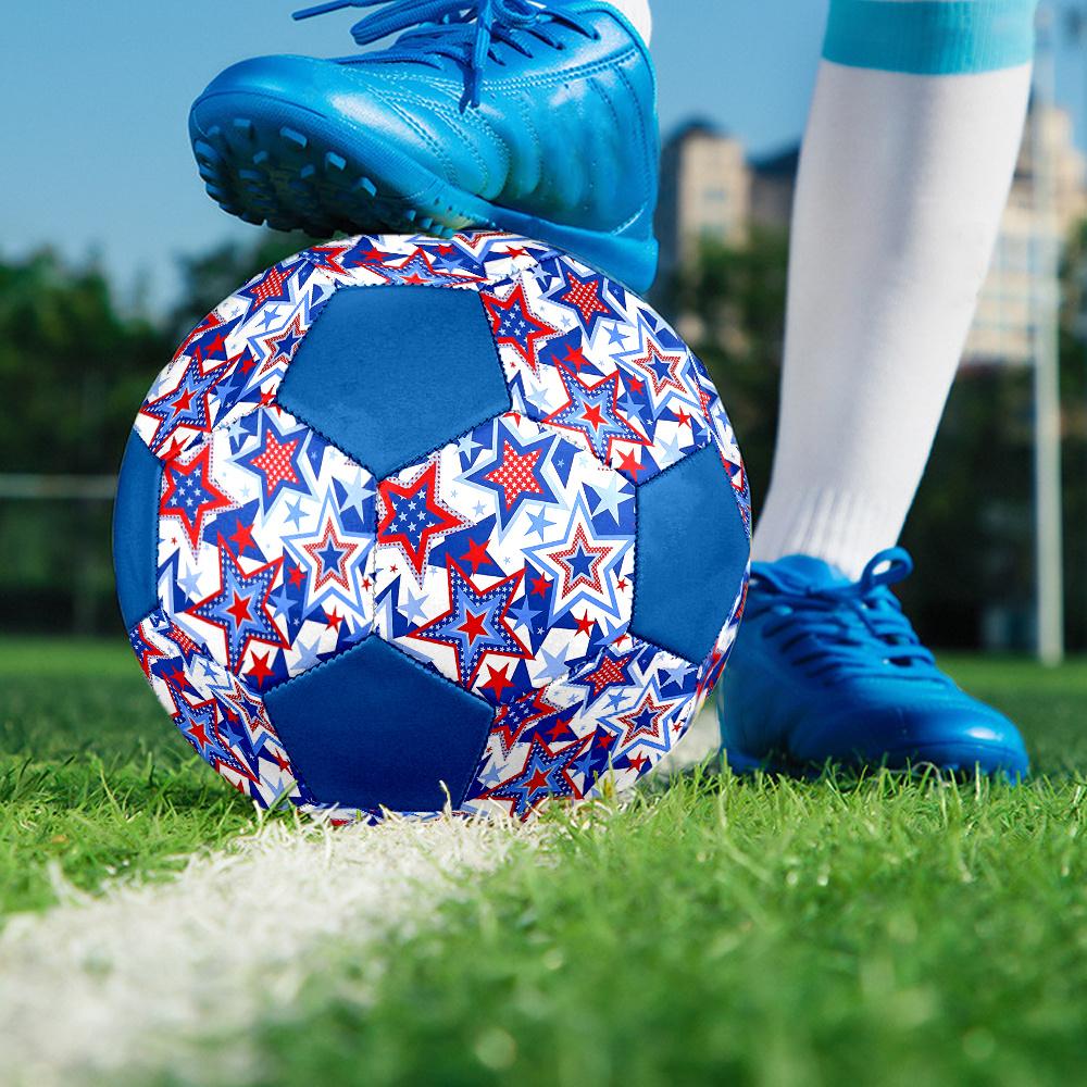 1PC American Flag Stars Soccer Ball Size 5 Football Machine Sewn Indoor/Outdoor Universal Football W128