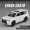 1/32 Scale LEXUS LX570 SUV Alloy Off Road Diecast Metal Model Fine Model Collection Computer Desktop Ornaments Children Birthday Gift
