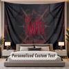 Custom Name Text Tapestry Korn Personalized Polyester Wall Tapestry For Bedroom And Room
