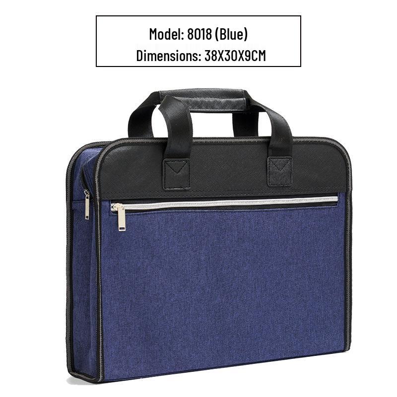 Handheld Waterproof Document Bag with Zipper - Large Capacity Office & Conference Bag for Computers & Documents