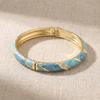 Lines Shape Chinese Crystal Bangle Enamel Women's Hand Bracelet  Gifts for Women Girl